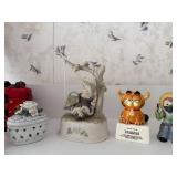 Assorted Ceramic and Porcelain Figurine Collection Including Garfield, Enesco, and Otagiri