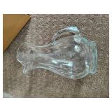 Etched Glass Punch Bowl Set with Pitcher, Ladle, and set of 12 cups