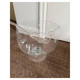 Etched Glass Punch Bowl Set with Pitcher, Ladle, and set of 12 cups