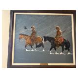 Long, Cold Trek Framed Artwork by Jimmy Atteberry 28x24 Inches