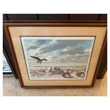 Framed Limited Edition J.S. Wilson Goose Hunting Print 419/650 (1984)