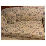 Perfect Cabin Couch - Patterned Sofa Sleeper with Matching Pillows 80x38 Inch