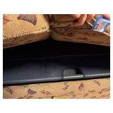 Perfect Cabin Couch - Patterned Sofa Sleeper with Matching Pillows 80x38 Inch