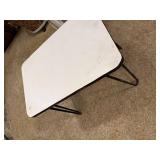 Vintage Side Table with White Top and Hairpin Legs 16x21 Inches