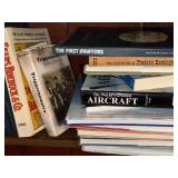 Large Collection of Hardcover and Softcover Books including History, Aviation, and Manuals