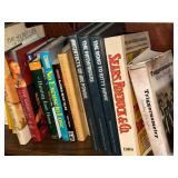 Large Collection of Hardcover and Softcover Books including History, Aviation, and Manuals