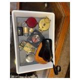 Mixed Lot of Vintage Outdoor and Survival Gear with Locks and Knife