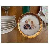 Assorted Vintage Glassware and French Porcelain Plate Collection