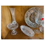Collection of Vintage Cut Glass and Crystal Tableware