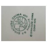 Set of 21 Vintage Syracuse China Plates Black and White Pattern