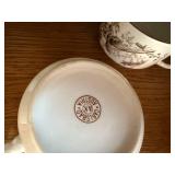 Set of  Carlsbad Austria Porcelain Teacups with Floral Pattern