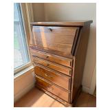 Wooden Secretary Desk with Drop-Front and Drawers 26x15x41 Inches