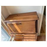 Wooden Secretary Desk with Drop-Front and Drawers 26x15x41 Inches