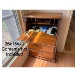 Wooden Secretary Desk with Drop-Front and Drawers 26x15x41 Inches