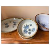 El Palomar Mexico Handcrafted Pottery Set with Bird and Floral Motif