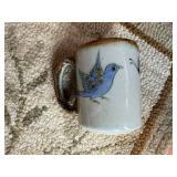 El Palomar Mexico Handcrafted Pottery Set with Bird and Floral Motif