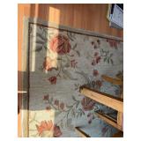 Floral Area Rug with Pink and Green Pattern