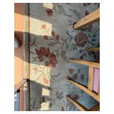 Floral Area Rug with Pink and Green Pattern