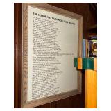 Framed "The Humor and Truth About Duck Hunting" Wall Art Poem