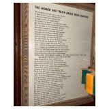 Framed "The Humor and Truth About Duck Hunting" Wall Art Poem