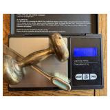 Sterling Silver Baby Rattle and Brush Set J.B. Hudson/Lewis Wolf 47.1g