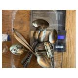 Vintage Sterling Silver Flatware and Napkin Ring Collection, 210.1g