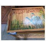 Decorative Serving Tray and Colorful Basketware Lot