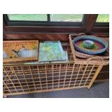Decorative Serving Tray and Colorful Basketware Lot