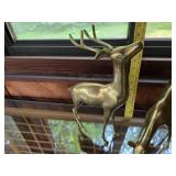 Pair of Vintage Solid Brass Deer Figurines
