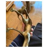 Pair of Vintage Solid Brass Deer Figurines