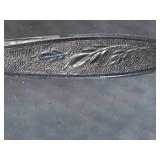 Vintage Glass Salt and Pepper Set with Shakers, Condiment Dish, Knife, and Spoon