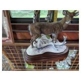 Deer Sculpture by Johansson on Wood Base