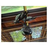 Bronze Sea Turtle Sculpture with Coral Detail