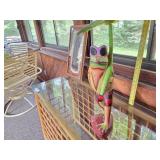 Hand-Painted Wooden Frog Statue with Sunglasses and Leaf