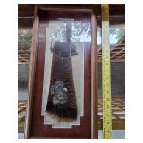 Framed Feather Art with Hand-Painted Turkey by Marilyn Truitt