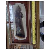 Framed Feather Art with Hand-Painted Turkey by Marilyn Truitt