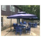 Large Outdoor Cantilever Patio Umbrella with Base