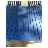 Blue Wooden Outdoor Patio Dining Set with 8 Armchairs and Table