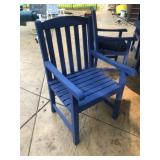 Blue Wooden Outdoor Patio Dining Set with 8 Armchairs and Table