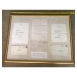 Framed Collection of Ronald Reagan Signed Letters and Envelopes with Provenance