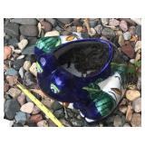 Ceramic Frog Planter with Hand-Painted Floral Design