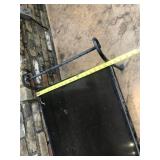 Black Wrought Iron and Glass Outdoor Patio Coffee Table