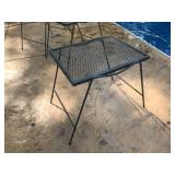 Set of 3 Black Metal Mesh Outdoor Side Tables