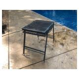 Set of 3 Black Metal Mesh Outdoor Side Tables