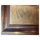 Edwin Megargee 1937 Framed Hunting Scene Oil Painting