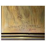 Edwin Megargee 1937 Framed Hunting Scene Oil Painting