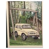 Framed 1998 Mixed Media Artwork by Ostajeski - Peacock