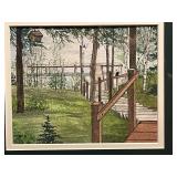 Framed 1998 Mixed Media Artwork by Ostajeski - Peacock