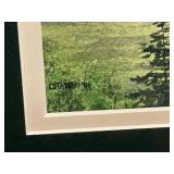 Framed 1998 Mixed Media Artwork by Ostajeski - Peacock