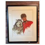 Set of 5 Arnold Friberg Canadian Mountie Art Prints in Frames